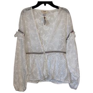 🌹NWT: KYE MI EYELET MAY FLOWERS CARDIGAN